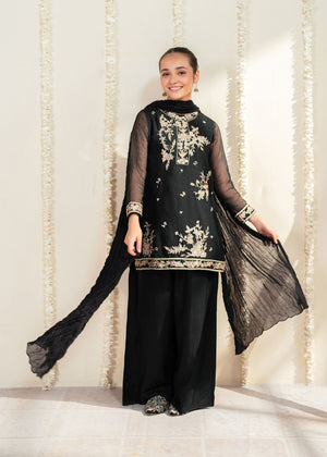 Black Kurta Set for Girl
