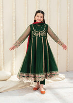 Dark green Pishwas for Girl