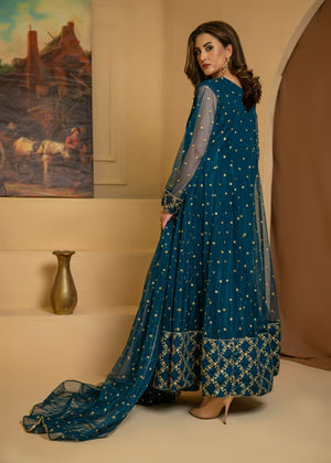 Teal Anarkali for Women