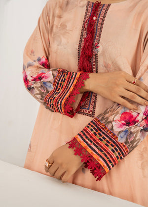 Peach pink Unstitched for Women