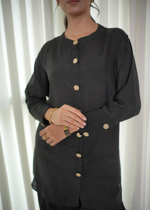 Black Kurta Set for Women