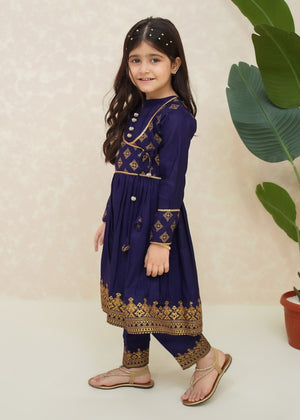 Royal blue Angrakha for Girl