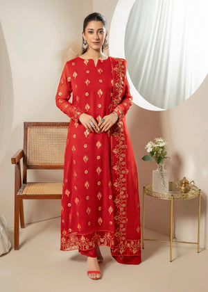 Tomato red Kurta Set for Women