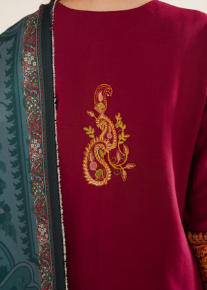 Maroon Kurta Set for Women