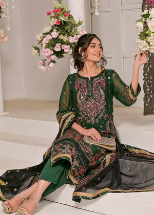 Dark green Kurta Set for Women