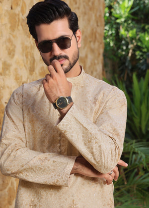 Beige Kurta Set for Men