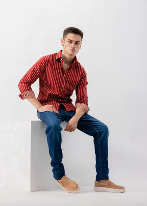 Maroon Casual Shirt for Men