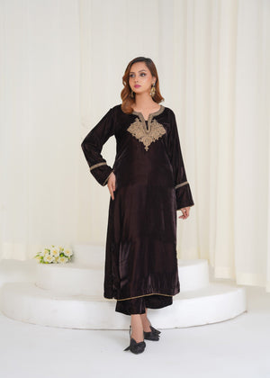 Dark brown Kurta Set for Women
