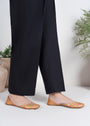 Jet black Trousers for Women