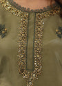 Sage green Kurta Set for Women