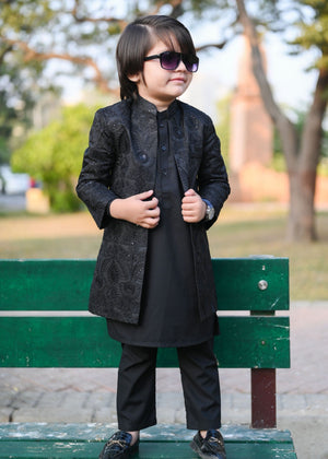 Black Sherwani for Boy