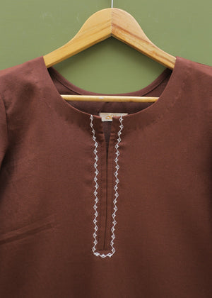 Chocolate brown Kurta Set for Women