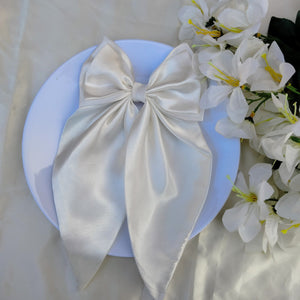 White Hair Bow for Women