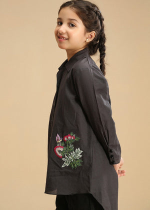 Jet black Top for Girl