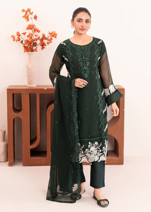 Bottle green Kurta Set for Women