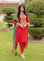 Red Kurta Set for Women