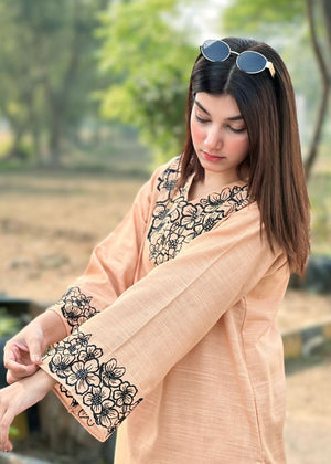 Peach pink Kurta Set for Women