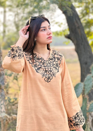 Peach pink Kurta Set for Women