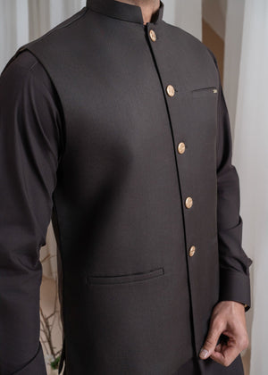 Dark brown Waistcoat for Men