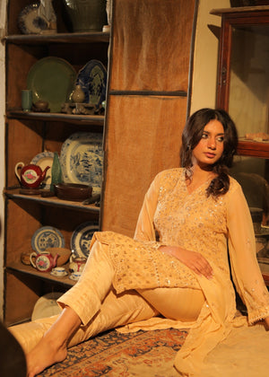 Gold Kurta Set for Women