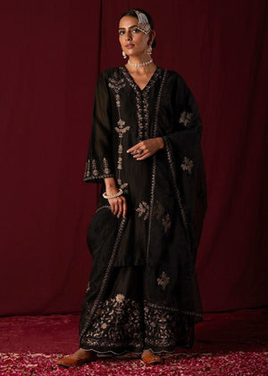 Black Kurta Set for Women