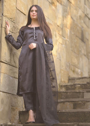 Black Kurta Set for Women