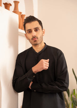 Black Kurta Set for Men