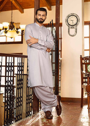 Silver Shalwar Kameez for Men