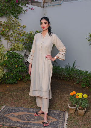 Beige Kurta Set for Women