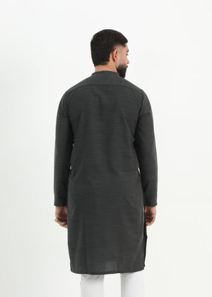 Charcoal black Kurta for Men