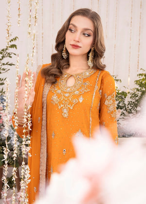 Orange Kurta Set for Women
