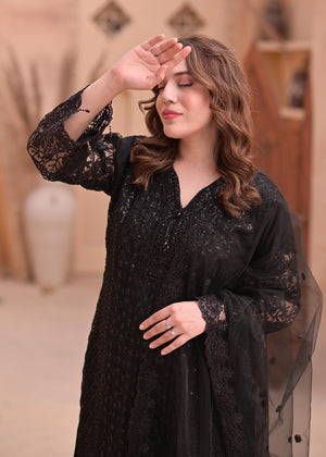 Black Kurta Set for Women