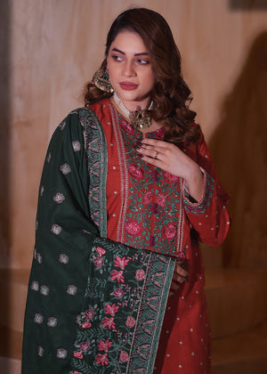 Rust orange Kurta Set for Women