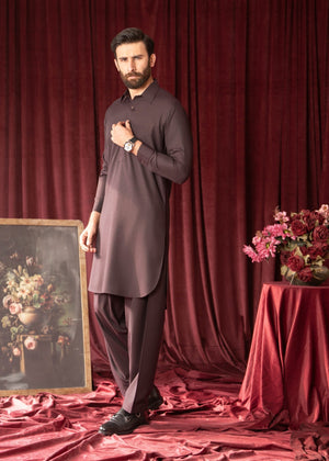 Burgundy Shalwar Kameez for Men