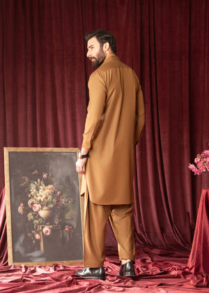 Camel brown Shalwar Kameez for Men