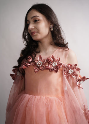 Peach Frock for Girl