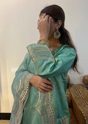 Mint green Kurta Set for Women