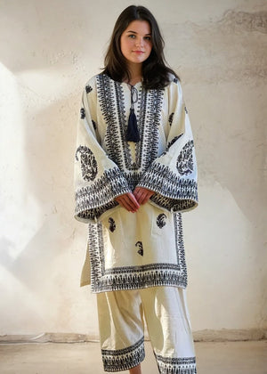 White Kurta Set for Women