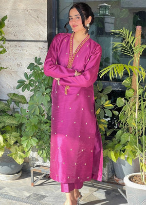 Magenta Kurta Set for Women