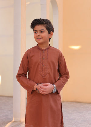 Rust orange Kurta Set for Boy
