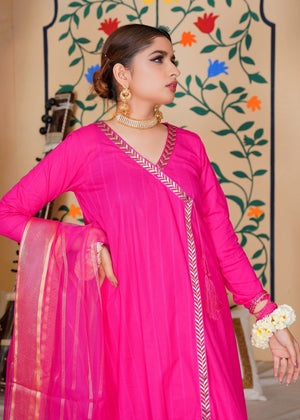 Shocking pink Angrakha for Women