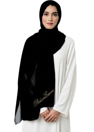 Jet black Scarf for Women
