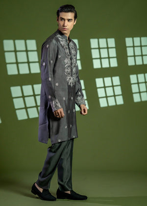 Charcoal Kurta Set for Men