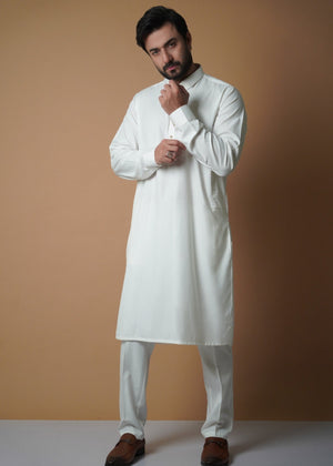 Off-white Kurta Set for Men