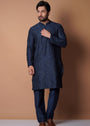 Navy blue Kurta Set for Men