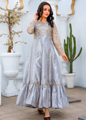 Grey Pishwas for Girl