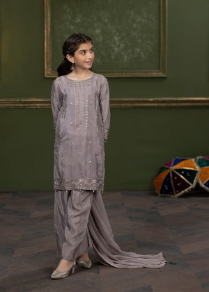 Grey Kurta Set for Girl