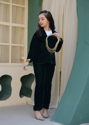 Dark green Blazer for Girl