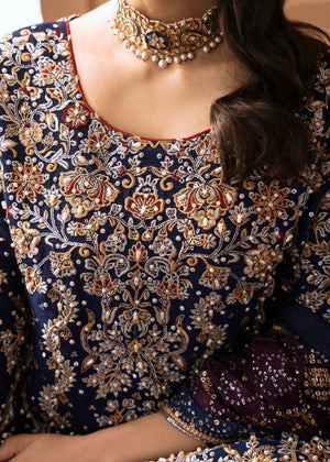 Dark blue Gharara for Women