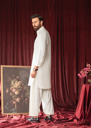 Off-white Shalwar Kameez for Men